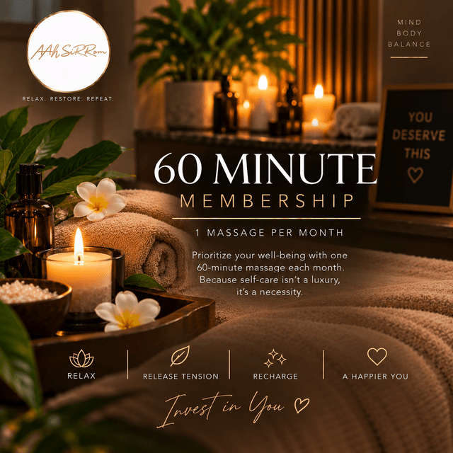 Aahhh Relax Monthly 60 at Aah Sirrom Massage in Honolulu, HI