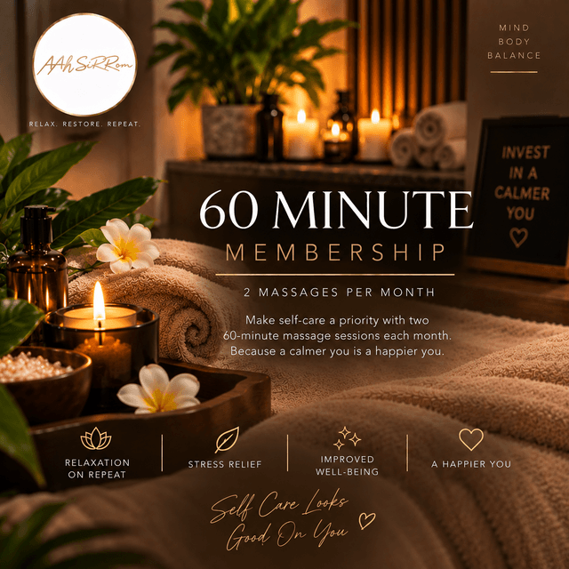Aahhh Relax 2× Monthly 60 at Aah Sirrom Massage in Honolulu, HI